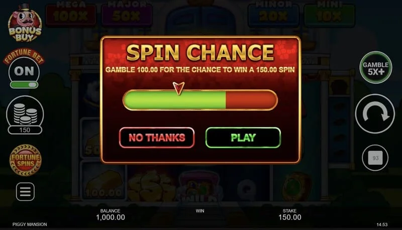 Piggy Mansion - Free Spins-ის გაშვება